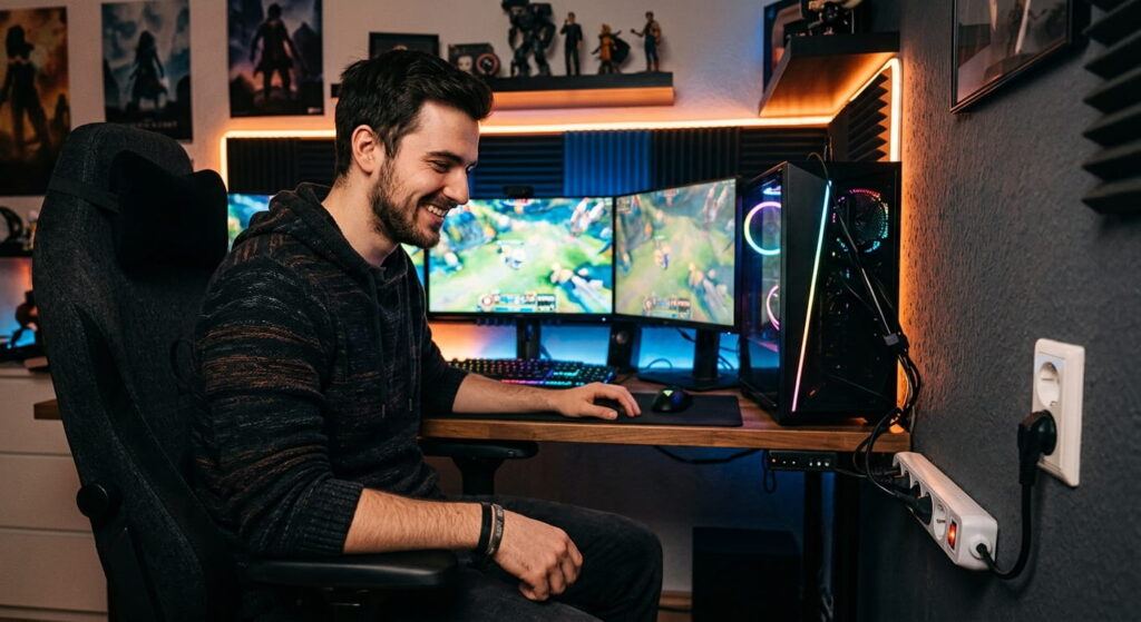 Steckdose im Gaming-Zimmer anschließen Der komplette Guide 2026